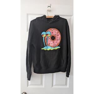 SpongeBob Gary Donut Snail Hoodie Black Size Small Cartoon